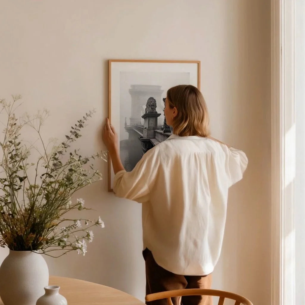 budapest bridge wall art living room decor