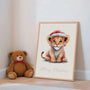 christmas lion poster nursery christmas decor