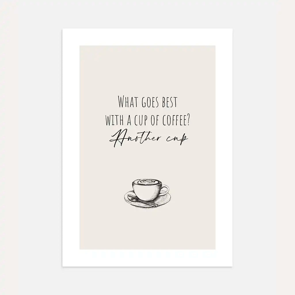 coffee quote poster minimalist wall art