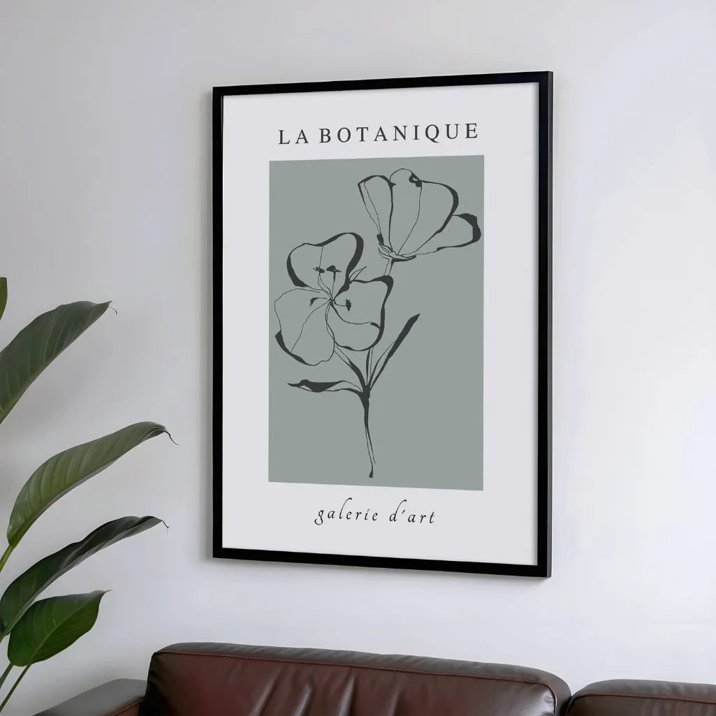  fleurs contours poster gallery wall minimalist botanical decor