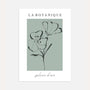 fleurs contours poster sage green minimalist botanical line art