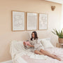 beige floral poster set gallery wall minimalist decor
