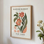 flower market new york poster gallery wall botanical decor