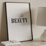 hello beauty poster black white gallery wall print