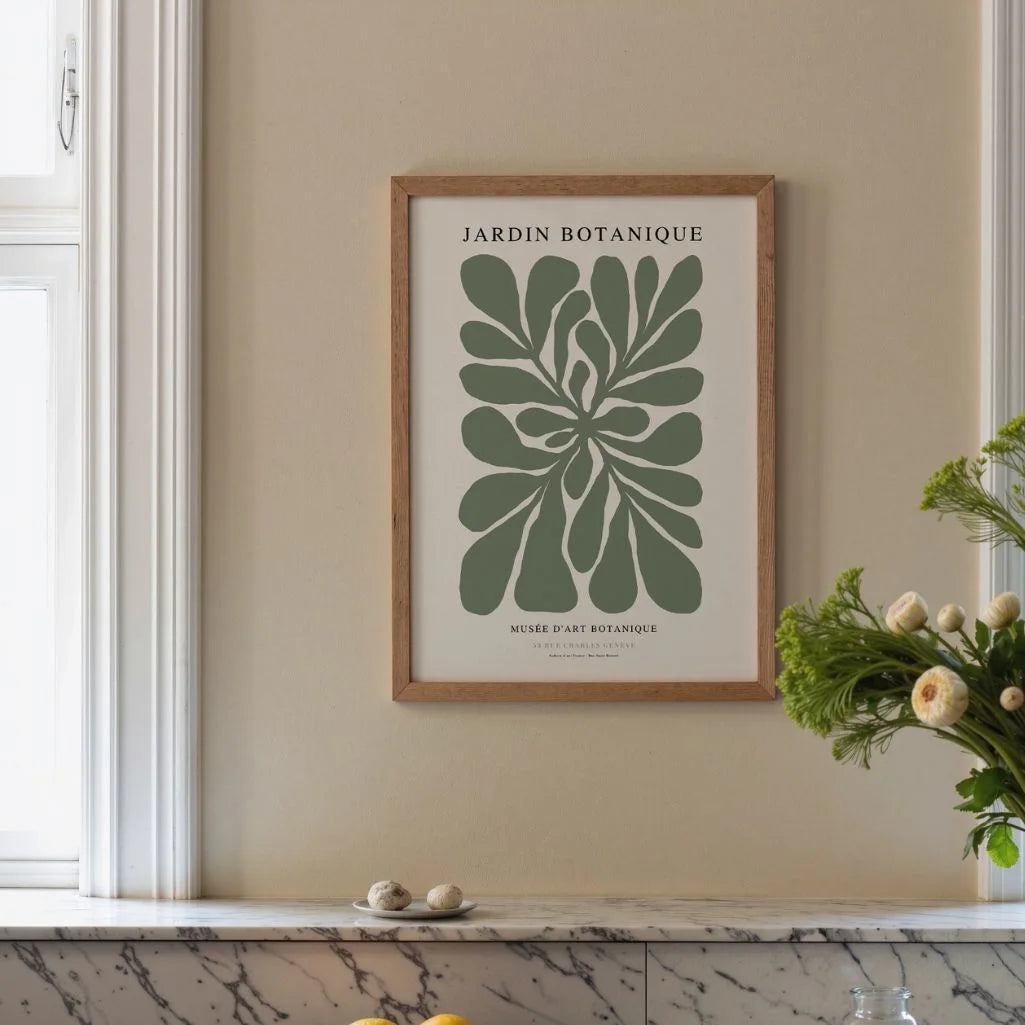 jardin botanique green poster bedroom green wall art