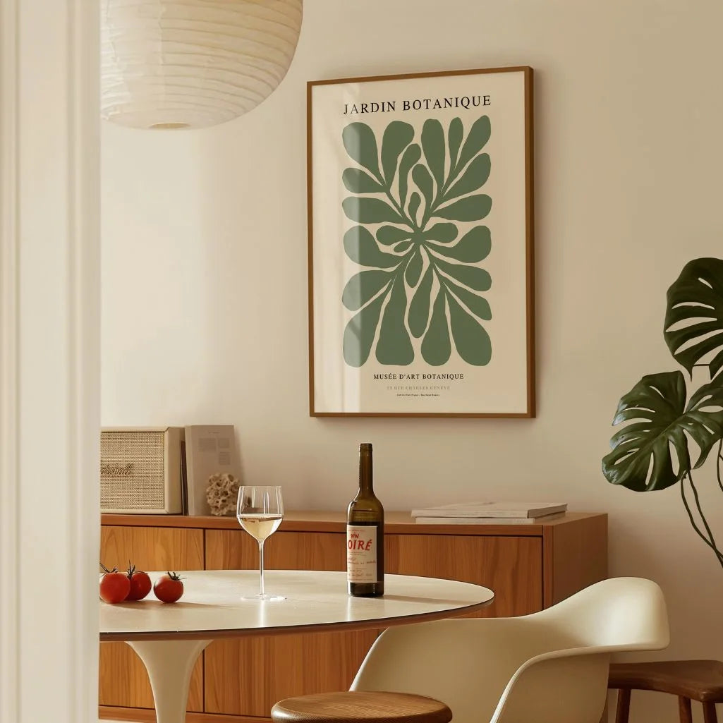 jardin botanique green poster gallery wall botanical set