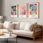 Paul Klee abstract color composition poster set with vibrant tones for modern decor