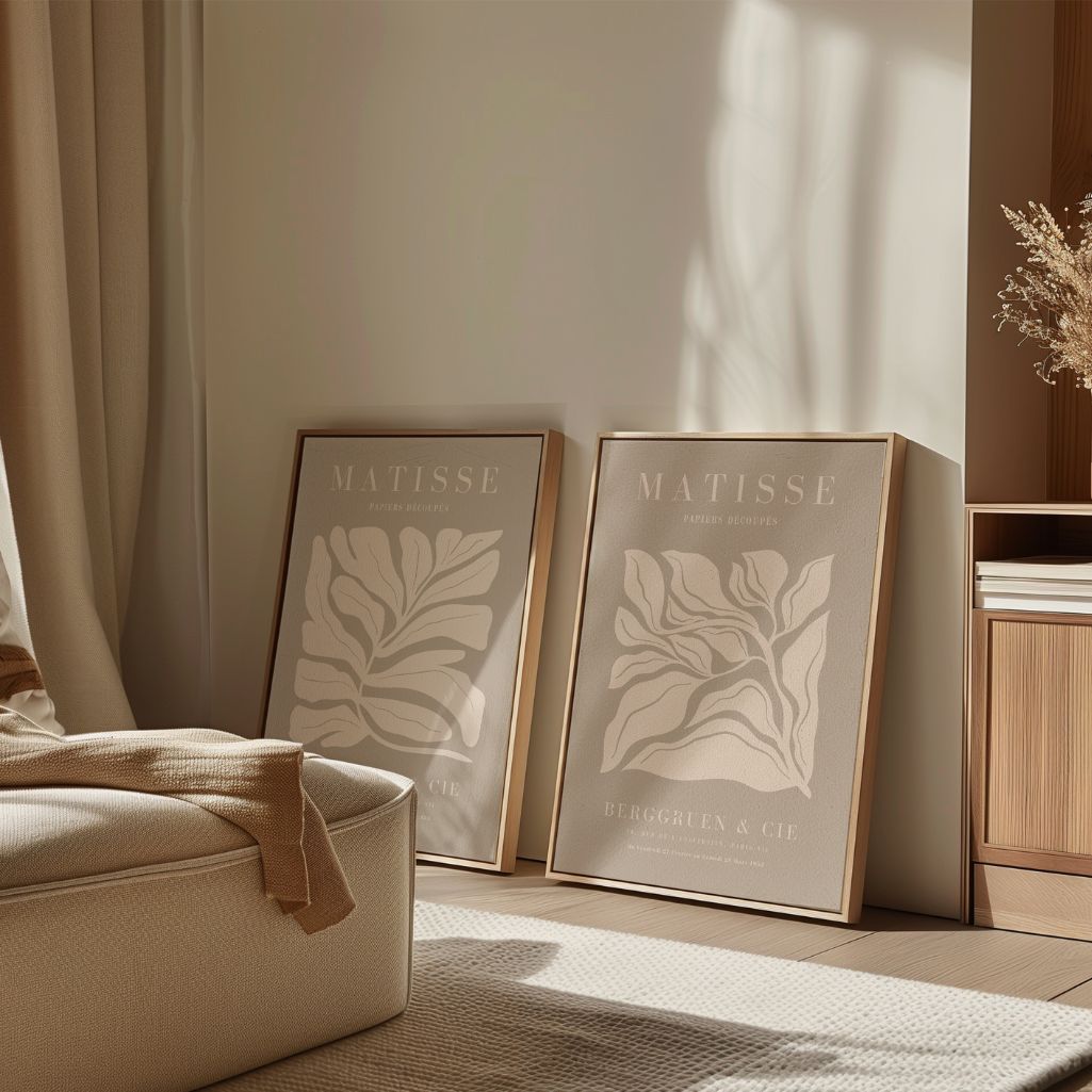 matisse abstract beige wall art decor