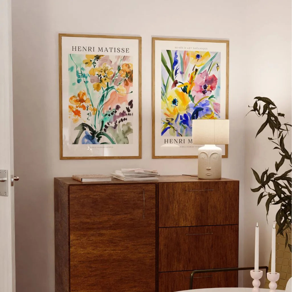 matisse poster set 2 gallery wall flowers