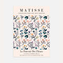 Matisse pastel flowers poster with soft muted floral composition in gentle tones