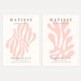 matisse pastel pink shapes poster set of 2 modern wall art