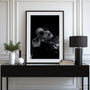 Moody black and white woman art gallery wall set