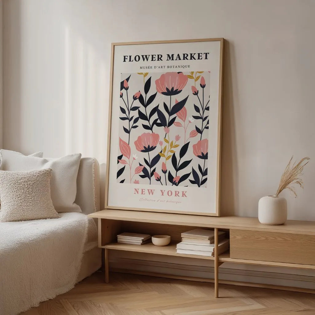 new york gallery wall floral poster
