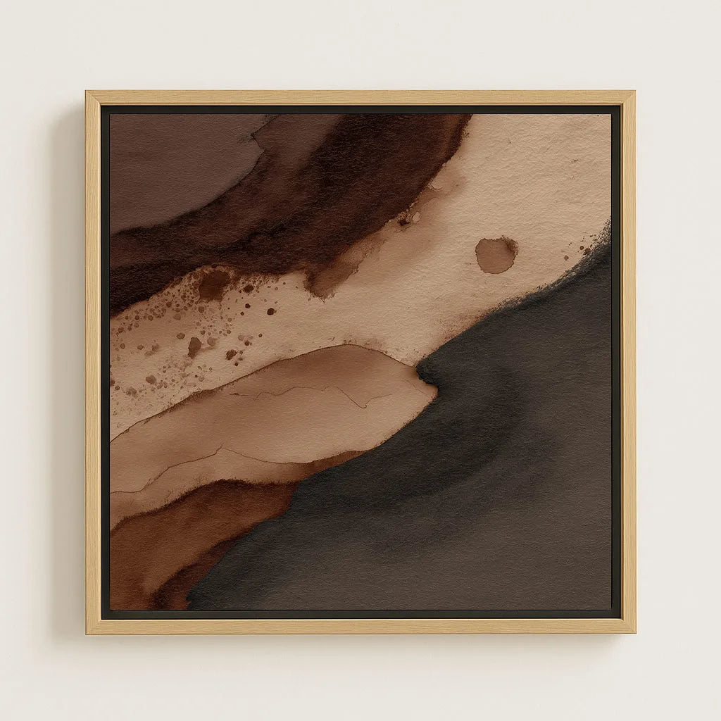 Obraz na płótnie w ramie – Kawowy pejzaż