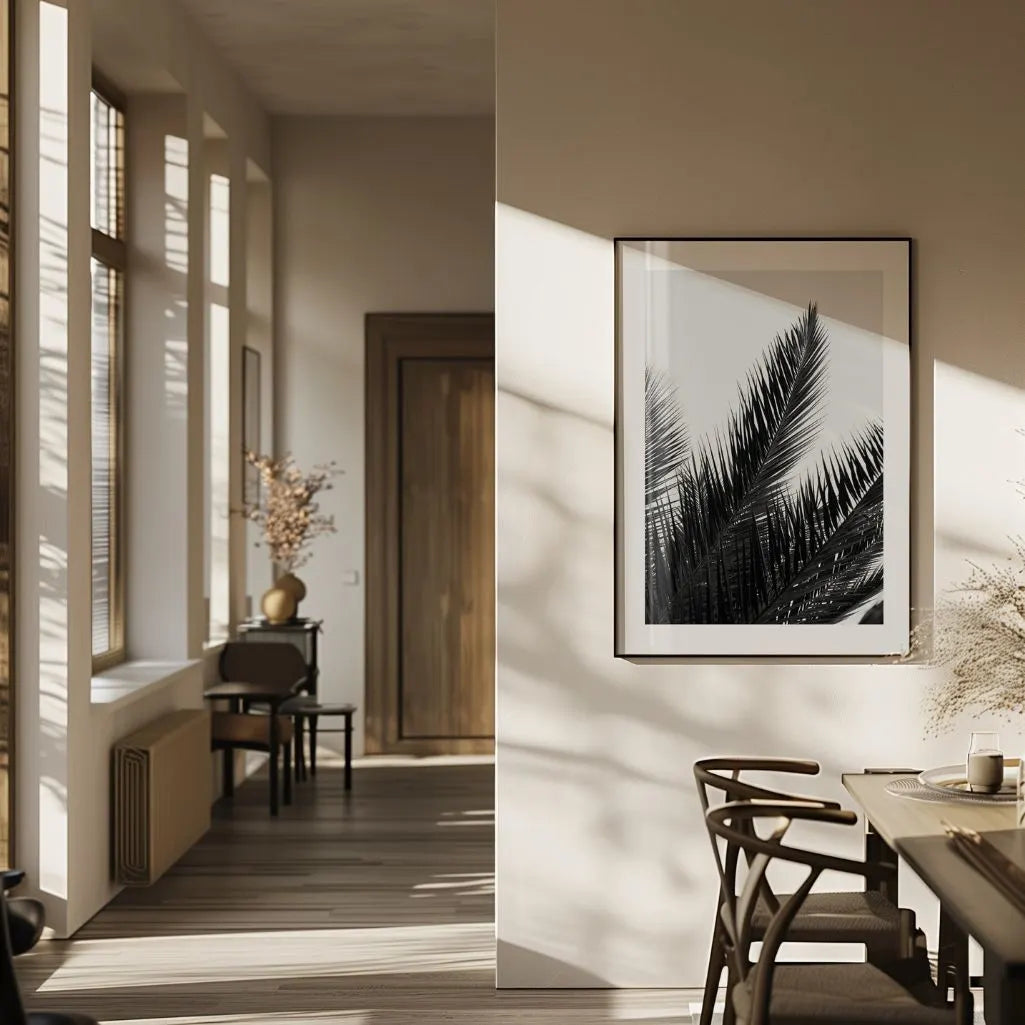 palm leaf wall art living room decor
