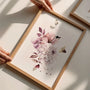 pastel flower composition poster bedroom soft feminine decor
