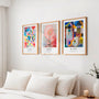 Paul Klee modern abstract poster set with colorful composition for creative interior decor