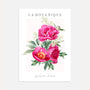 pink peonies watercolour elegance poster romantic floral wall art