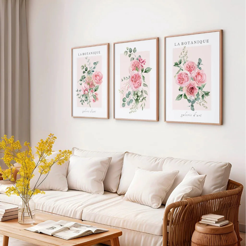 Set of 3 wall art prints – modern poster set for home decor and interior styling