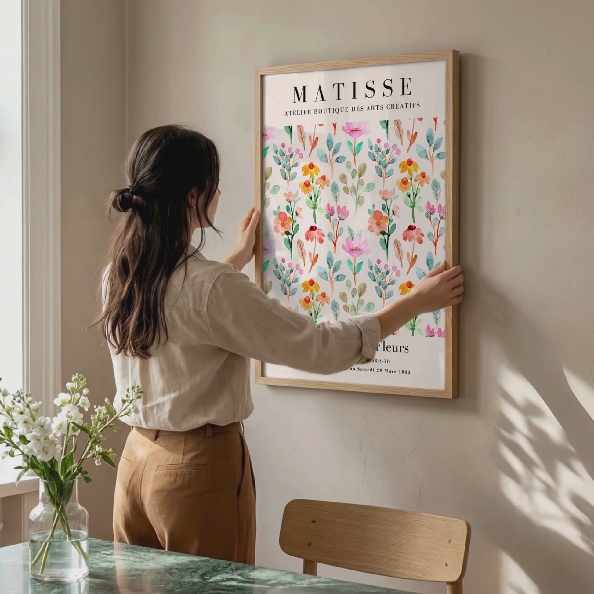 Abstrakcyjny Plakat Kwiatowy Boho