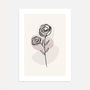 rose lines line art poster wall art