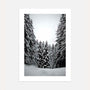 winter forest black white poster wall art